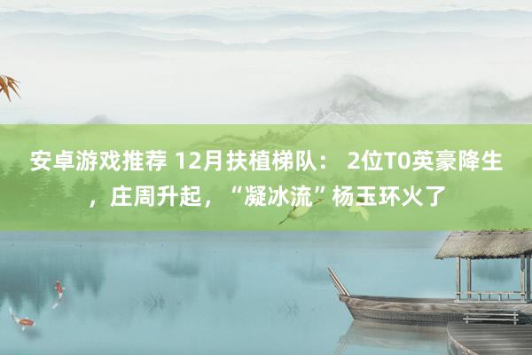 安卓游戏推荐 12月扶植梯队： 2位T0英豪降生，庄周升起，“凝冰流”杨玉环火了