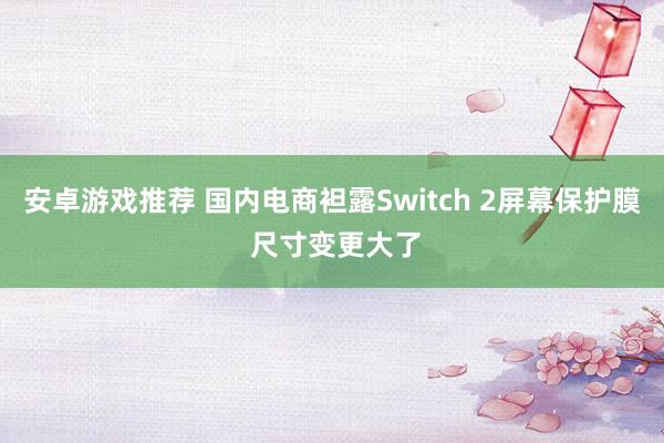 安卓游戏推荐 国内电商袒露Switch 2屏幕保护膜 尺寸变更大了