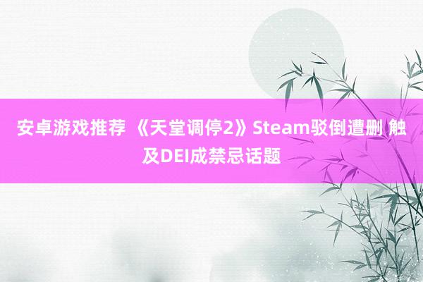 安卓游戏推荐 《天堂调停2》Steam驳倒遭删 触及DEI成禁忌话题